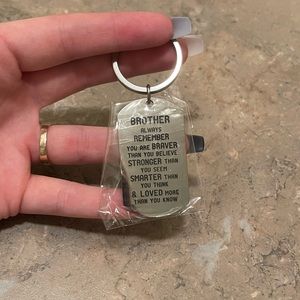 Brother Always Remember… Silver Tone Key Ring
